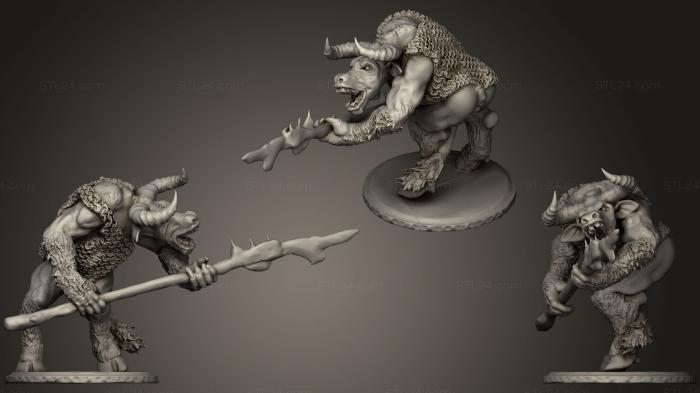 Figurines heroes, monsters and demons (A Hobgoblin minota, STKM_0587) 3D models for cnc